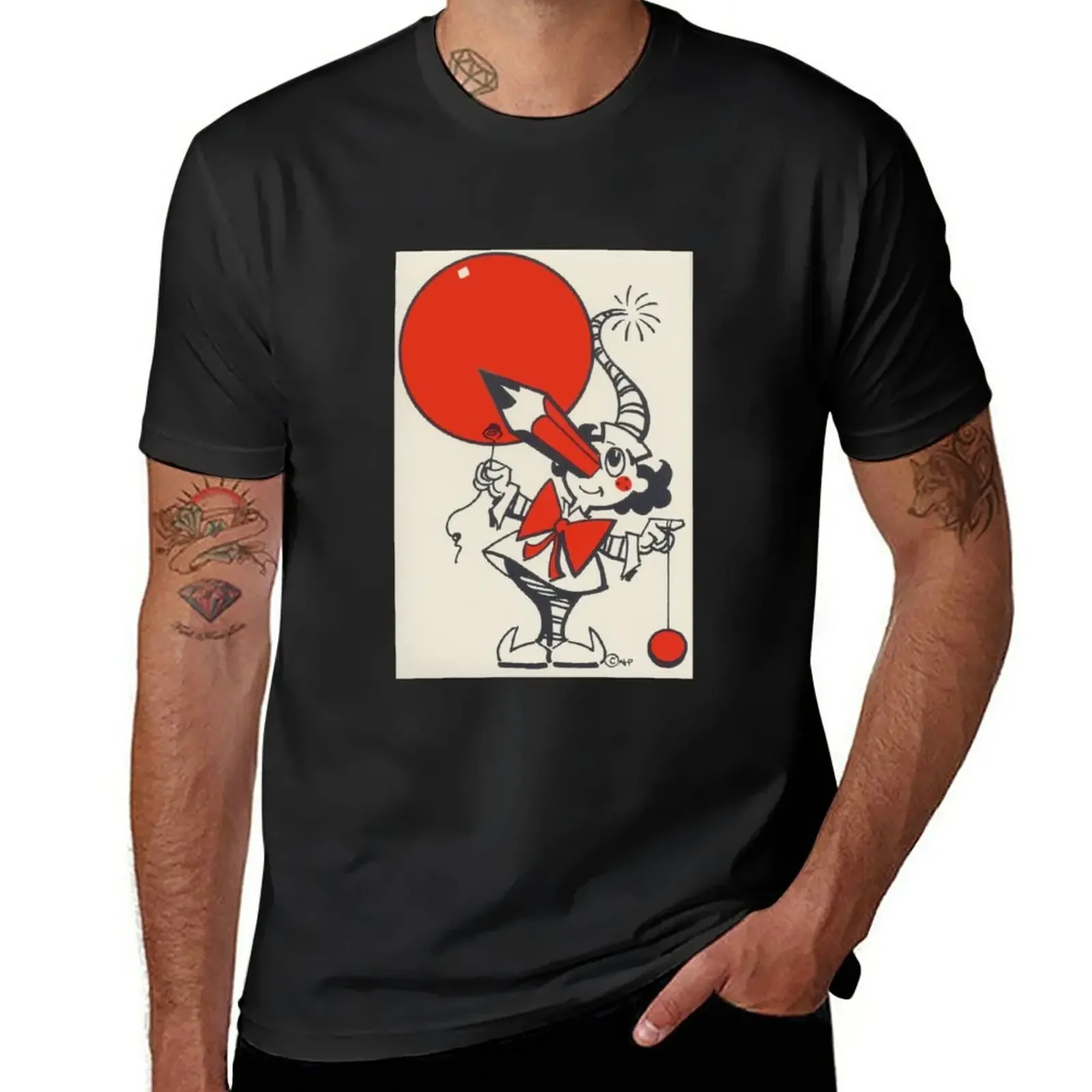 Mr Squiggle with Balloon and Yo-Yo T-Shirt Short sleeve tee for a boy oversized plain t shirts men