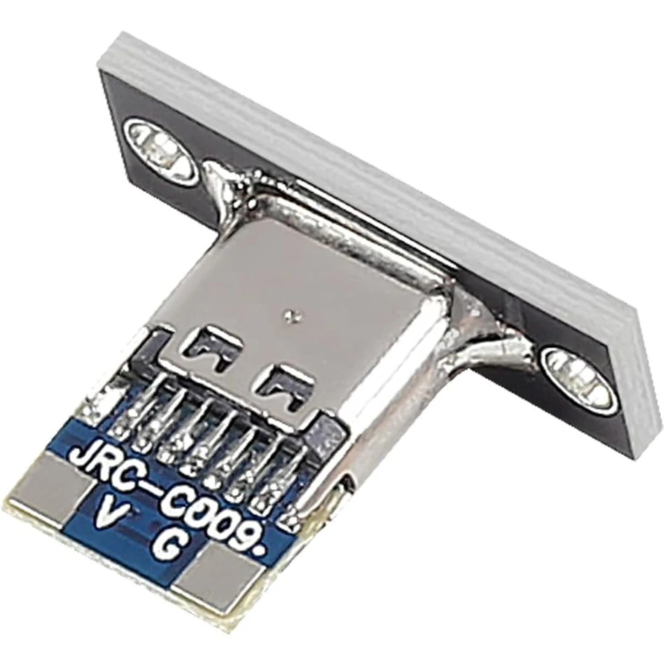 10 peças conector usb tipo c 3.1 tipo-c 2/4 pinos conector fêmea porta de carregamento usb 3.1 tipo c soquete com placa de fixação