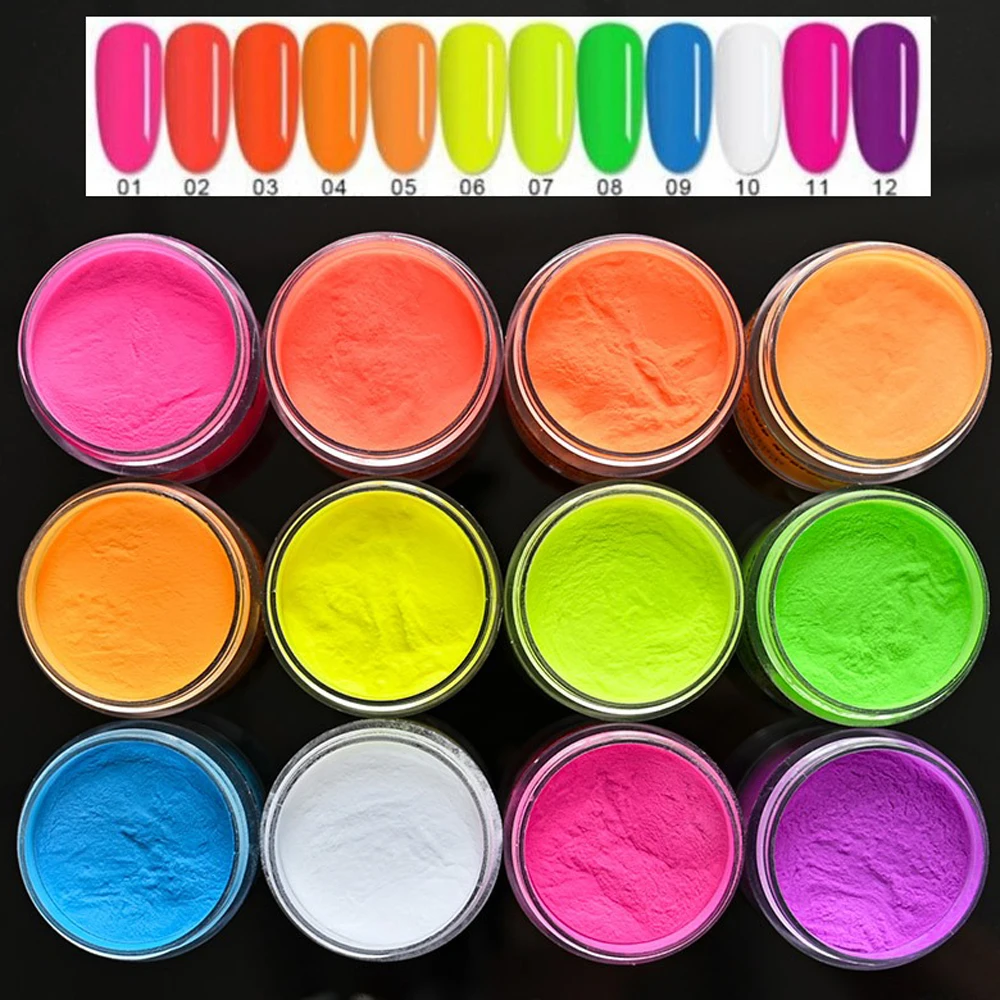 Polvo de fósforo acrílico de 100g, colores luminosos, polvo de polímero profesional para extensión de uñas acrílicas, tallado, brillo iridiscente