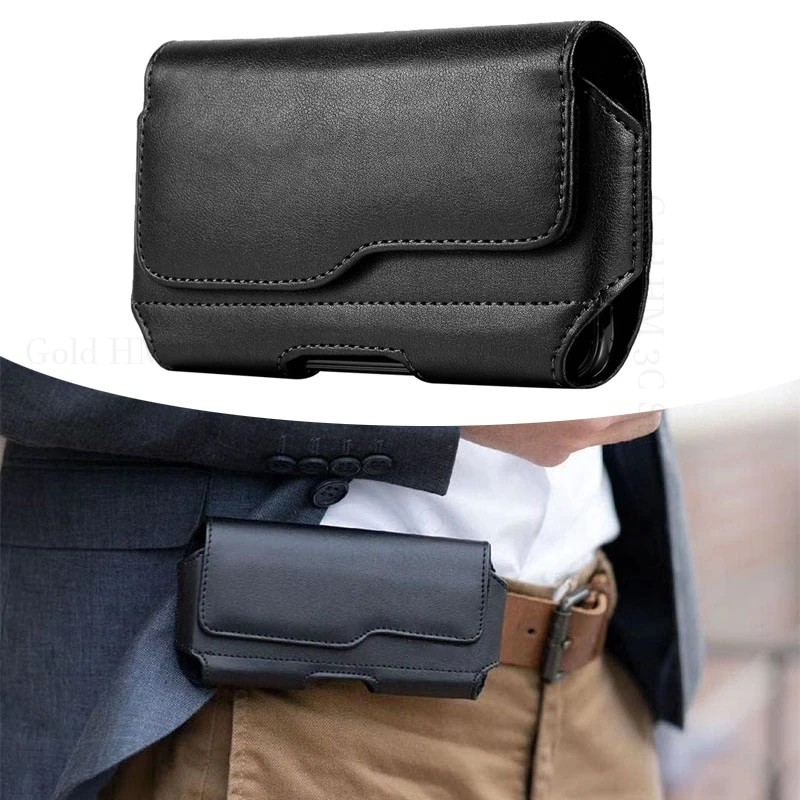 

Magnet Flip Phone Pouch Belt Pack Leather Case For OnePlus 13s 13T 12 11 7 8 9 8T Plus 7T 6 10 Pro 5G Luxury Holster Waist Bag
