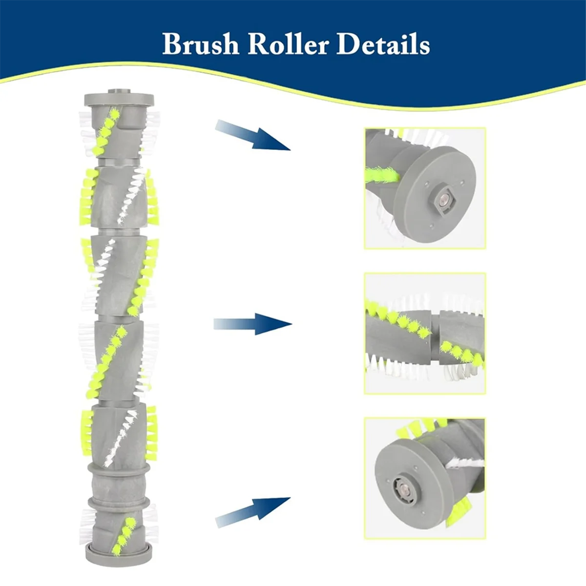 2025+ 2038072 Rolo de escova e escova de limpeza para peças de reposição sem saco PowerForce Helix 12B1