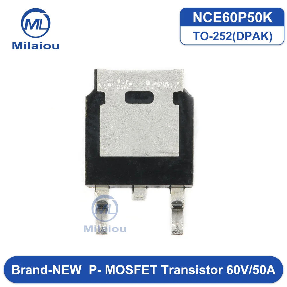 NCE60P50K MOSFET Transistor  60V/50A TO-252 (DPAK) Package P-channel