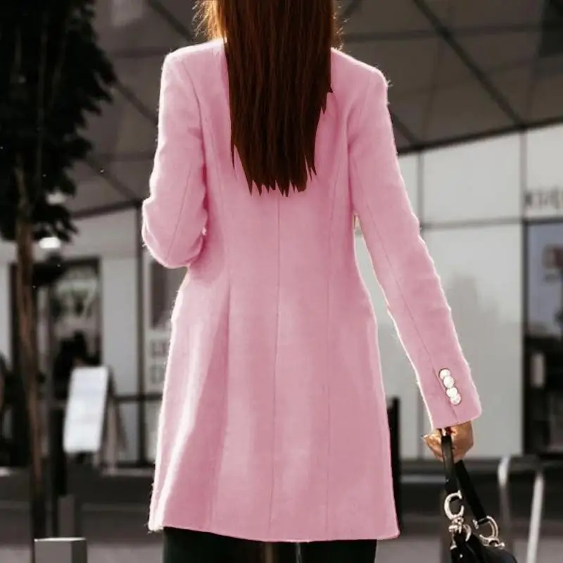 831A Damskie płaszcze wełniane – Wool Coat Peacoat recenzja i cena