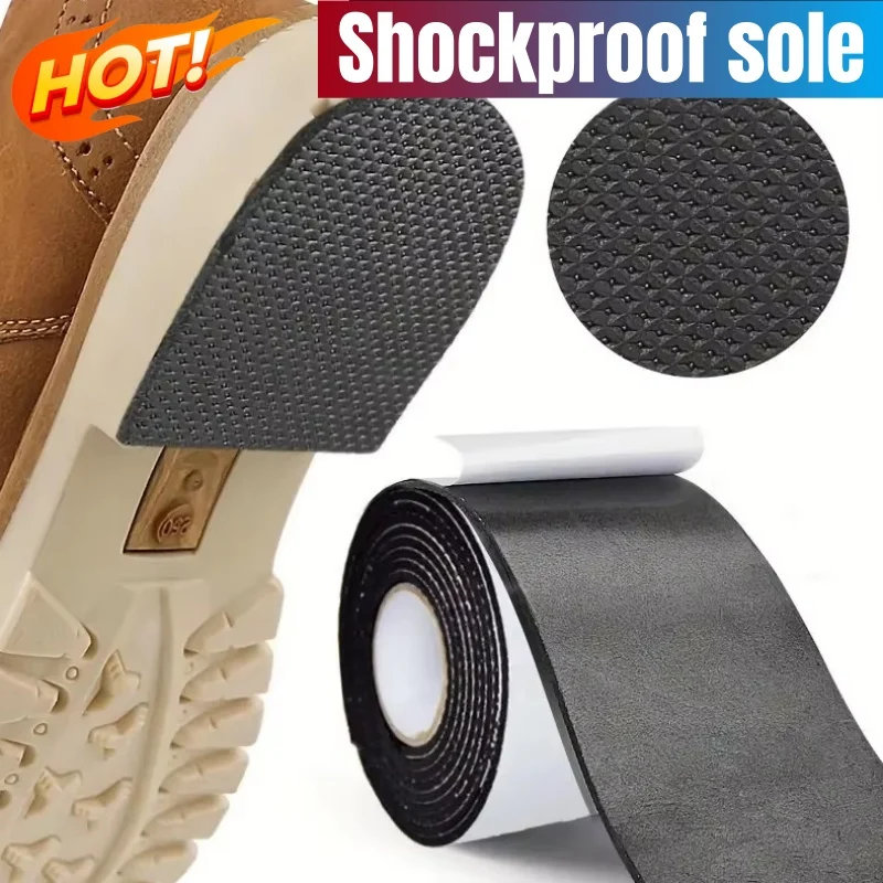 Suela de zapato autoadhesiva de 100cm, pegatina antideslizante, protectores de zapatos antideslizantes de larga duración, almohadillas de goma para tacón alto, cojín portátil