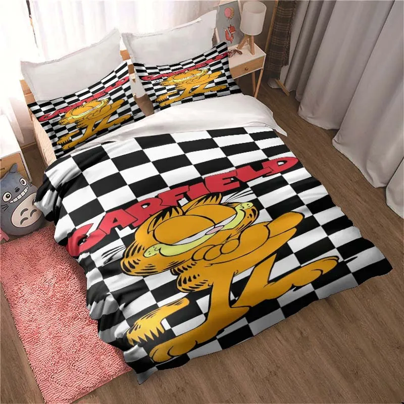 

Cat 3D Orange Cat Cute Anime Cartoon Bedding Set Luxury Single Double Bed King Size Bed Set Adult Kids Bedroom Duvet Cover Set