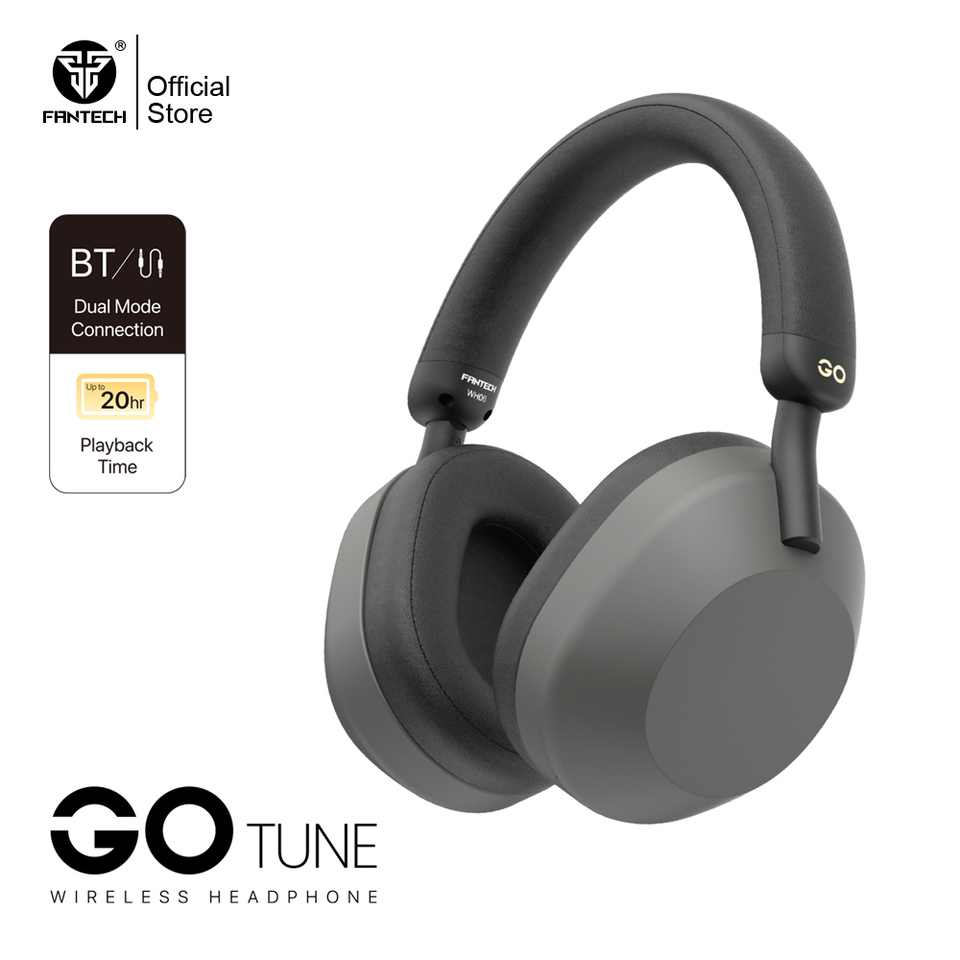  FANTECH GO TUNE Wireless Headphones and 3.5mm Wired Headset 40MM Driver 20 Hours of Music Playback Headphones with Microphone 