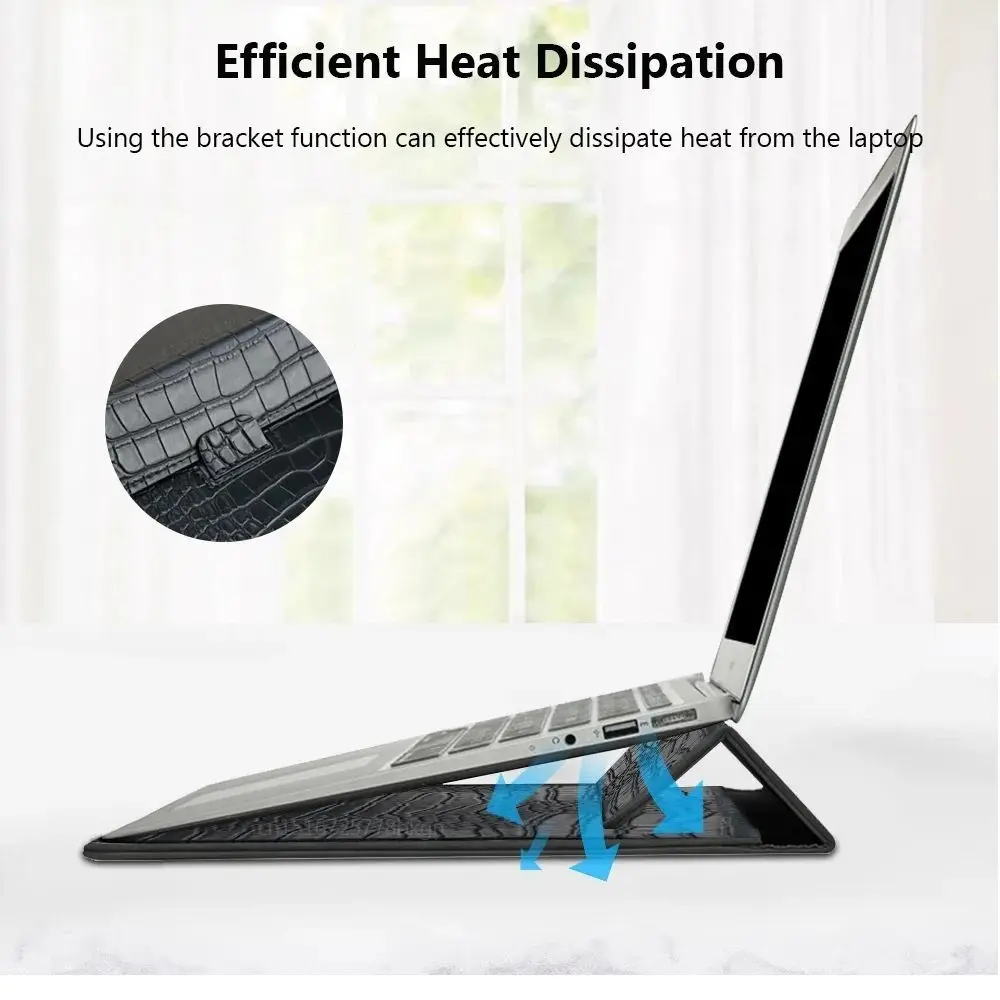 

PU Leather Laptop Sleeve Luxury 15-16.2inch Laptop Flip Case Waterproof Tablet Bag for Macbook/Lenovo/ASUS/HP/