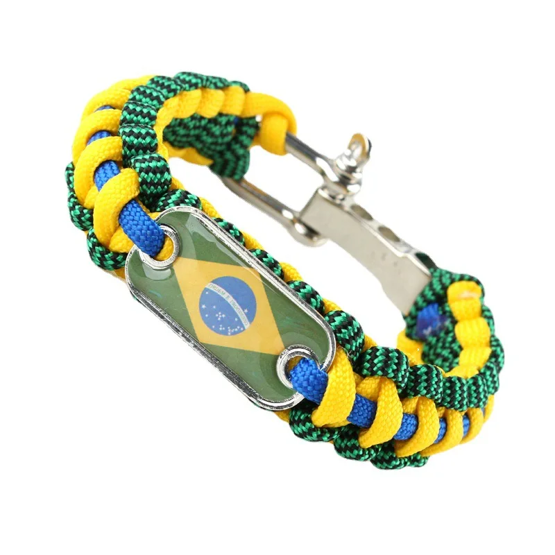 

Paracord Wrist Bracelet with LOGO Brand, Promotional Handmade Woven Bracelet, Seven-core Braided Paracord Chain