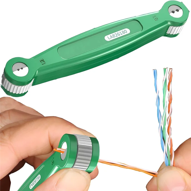 Herramienta separadora de cables retorcidos AB47, desbloqueado de cables de red con rodillo pelador de cables de doble cabeza, para cables de 0,8-1,8 mm