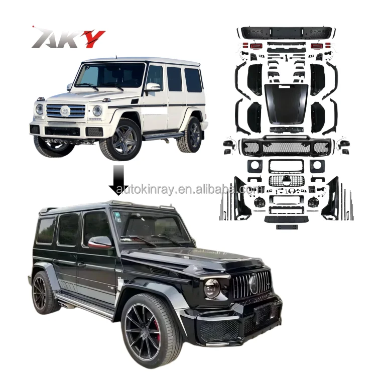 

Комплект обвеса в стиле Brabus для Mercedes G-класса W463 4X4 (2019 г.в.), светодиодные фары для G500 G550 G-wagon, новый передний бампер для W464