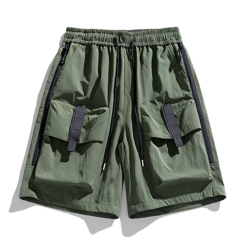 2025 Summer outdoor mountaineering casual pants Summer quick-drying mountaineering shorts loose straight tube