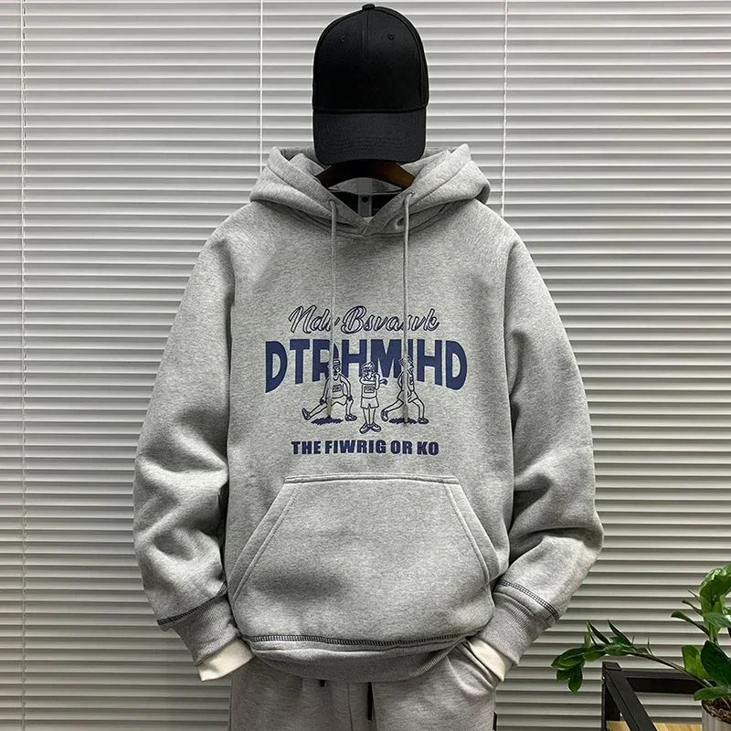 

Printing Sweatshirts for Men Loose Man Hoodies Cotton No Brand One Piece 90s Vintage Aesthetic Harajuku Fashion Sweat Shirt S