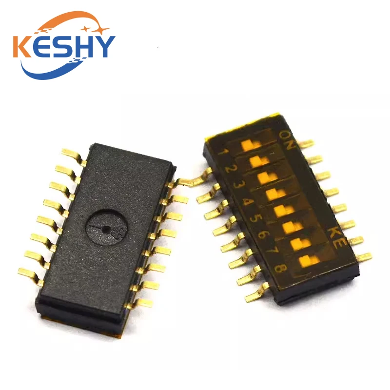 5Pcs 1.27mm Pitch Dip Switch SMD SMT Slide Type Switch 1/2/3/4/5/6/8/10 Position