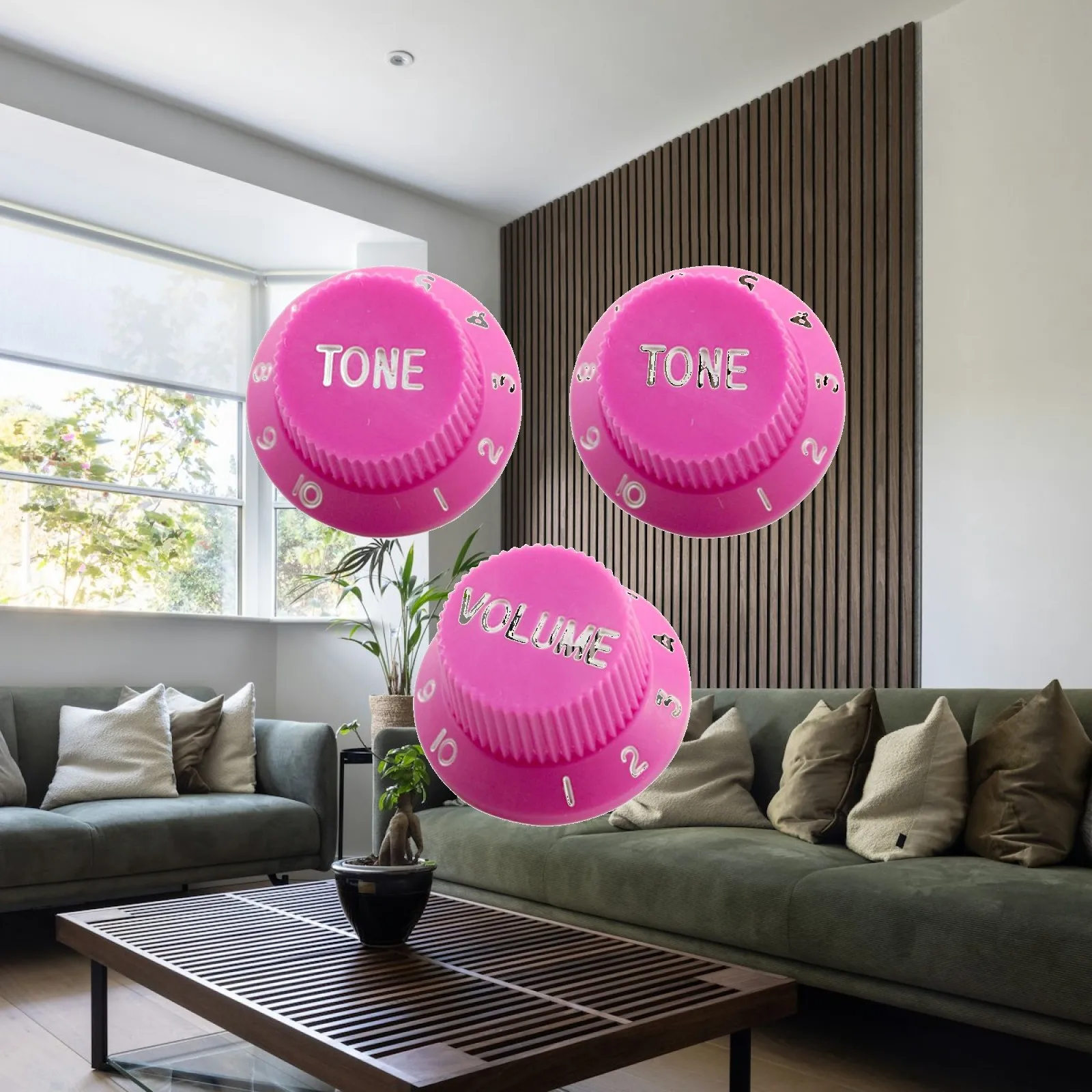 Plastic Bell Style Speed Control Knobs with Arabic Numbers for ST Squier SQ Electric Guitar Parts