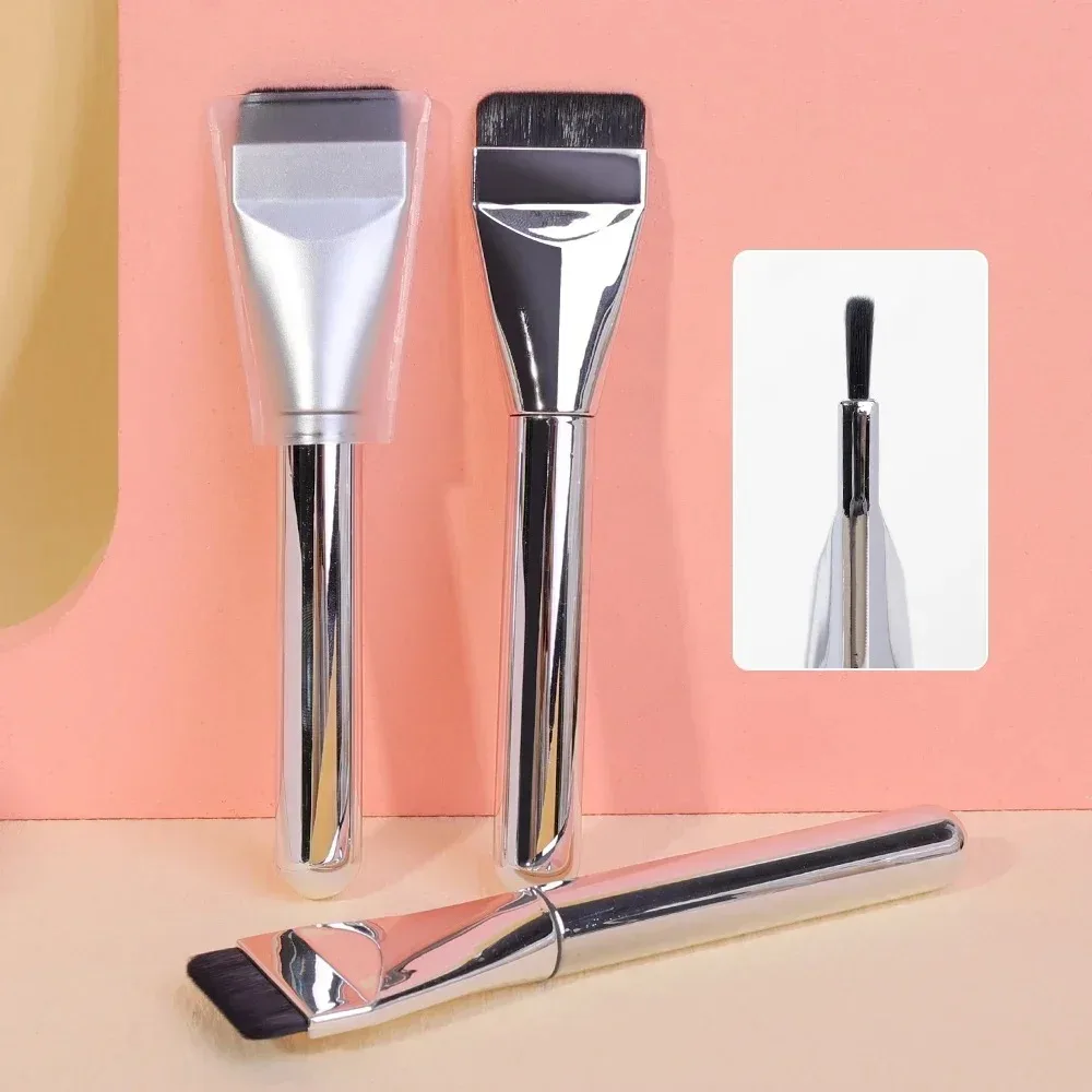 1-20pcs Multi-Use Foundation Ultra-Fine, Hypoallergenic Nylon Bristle Oval One-Line Foundation Brush-Perfect for Face Contouring