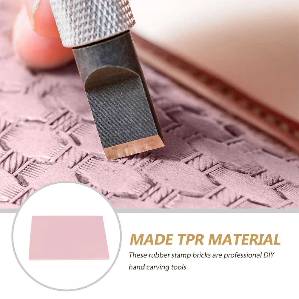 

4Pcs Rubber Brick DIY Carving Blocks Durable Tpr Material Hand Carved Stamp Making Supplies Scrapbooking Craft Tools