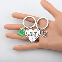 1 Pair Frog and Princess Key Ring Sweet Key Chains DIY Jewelry Gifts