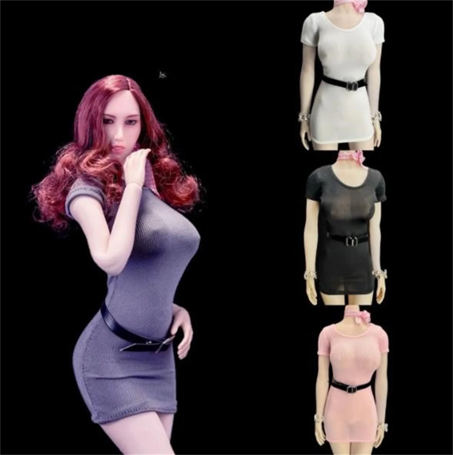 

1: 6 Female Elastic Sexy Dress clothes For 12" figure TBL AT201 202 203 206 toys Model