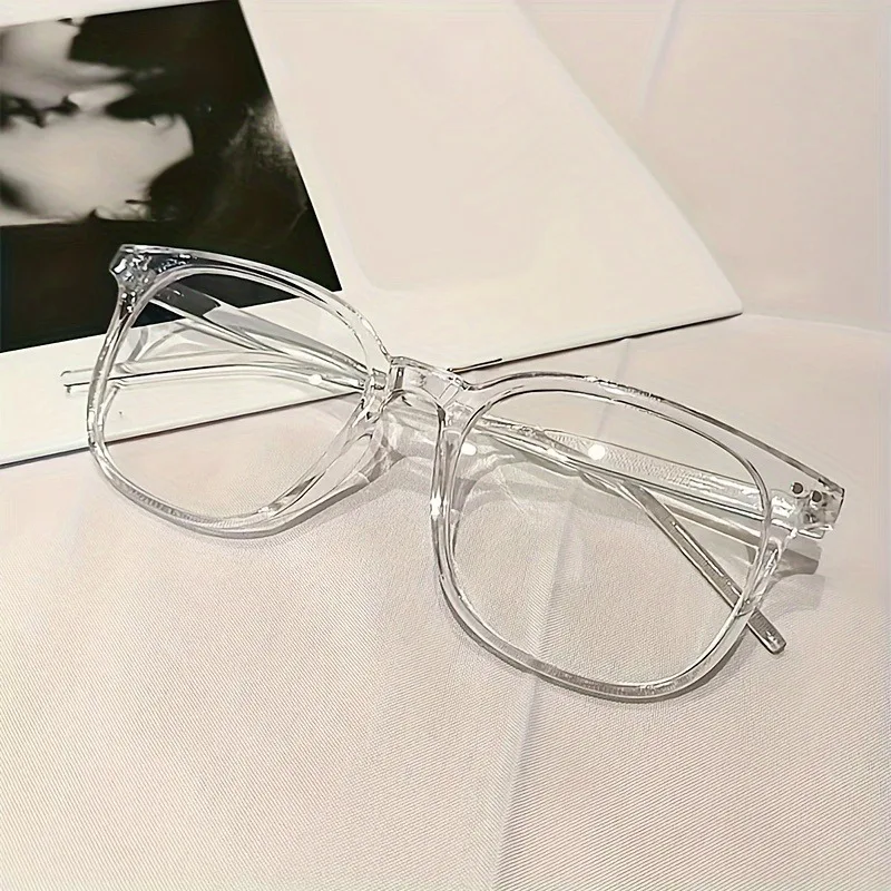 Square Frame Clear Lens Glasses Minimalist Fashion Decorative Glasses Computer Spectacles For Women Men