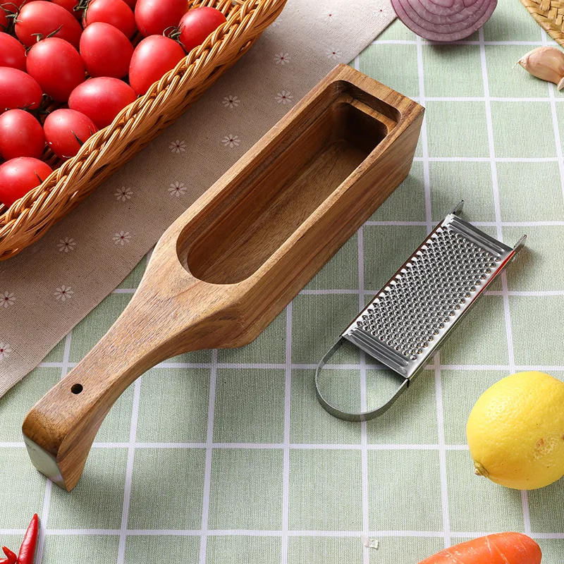 Parmesan Cheese Grater with Container and Handle Stainless Steel Cheese Grater with Removable Collector Cheese Tools Server