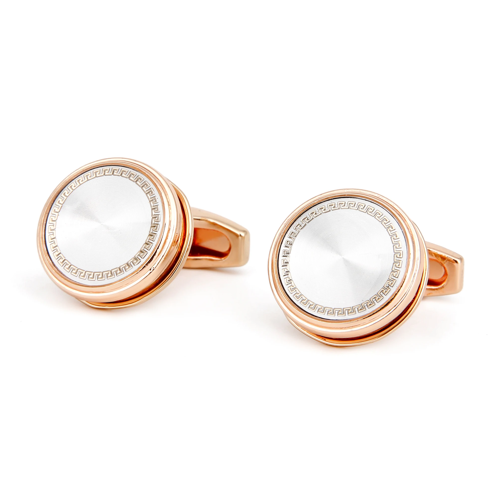 Cufflinks for Men TOMYE XK18S376 Classic Pattern Sleeve Button Casual Business French Shirt Rose Gold Round Cuff LInks Jewelry