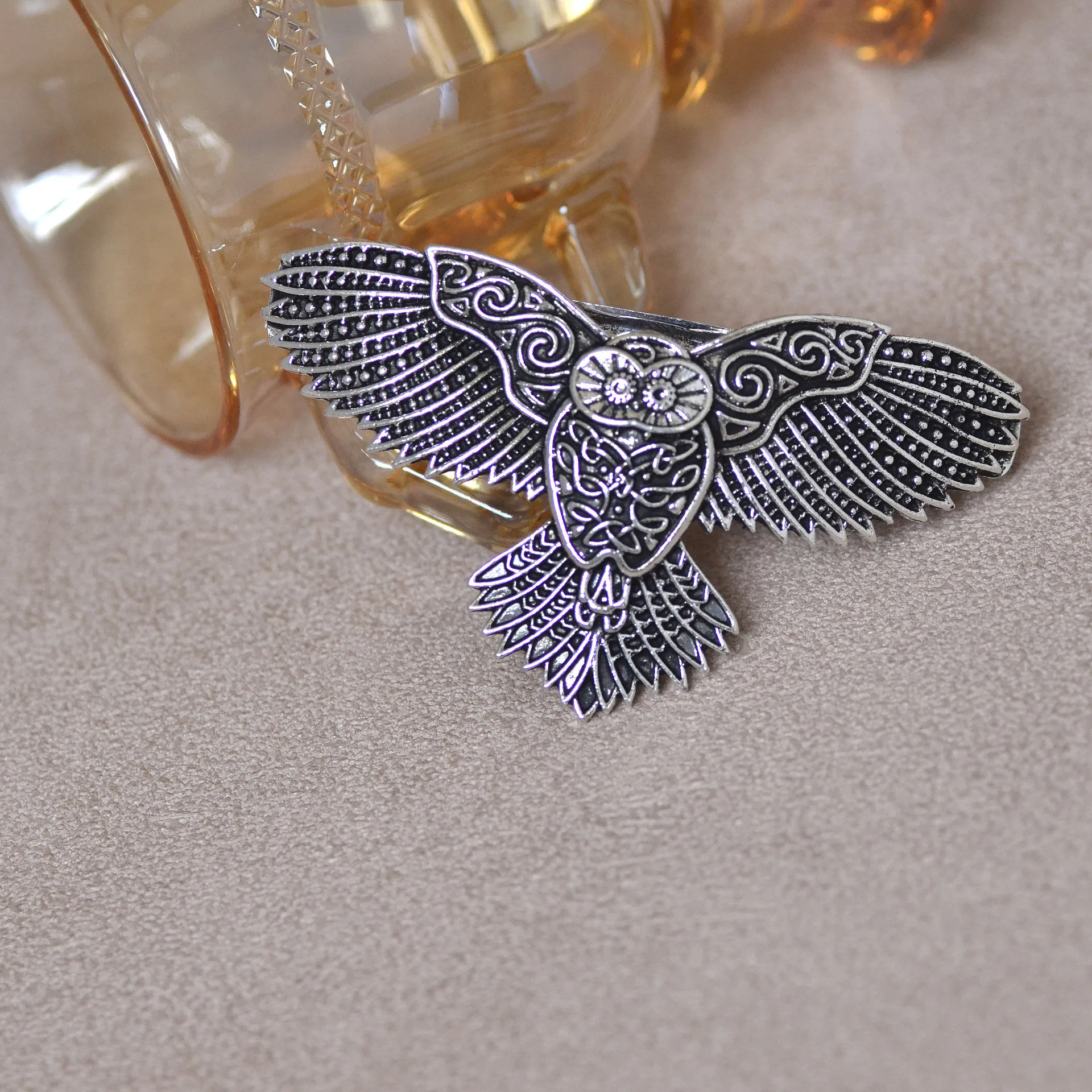Viking hair clip, French hair clip, Gothic witch spring clip accessory, butterfly, bat, animal headwear, women's hair accessory view 5