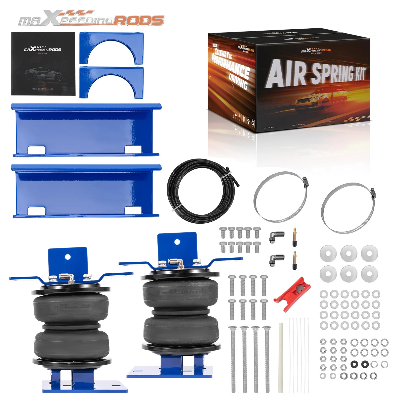 Rear Air Suspension Spring Bag Kit for Chevrolet GMC C & K 1500 2500 3500 1988-2000 Maximum Load 5000 lbs