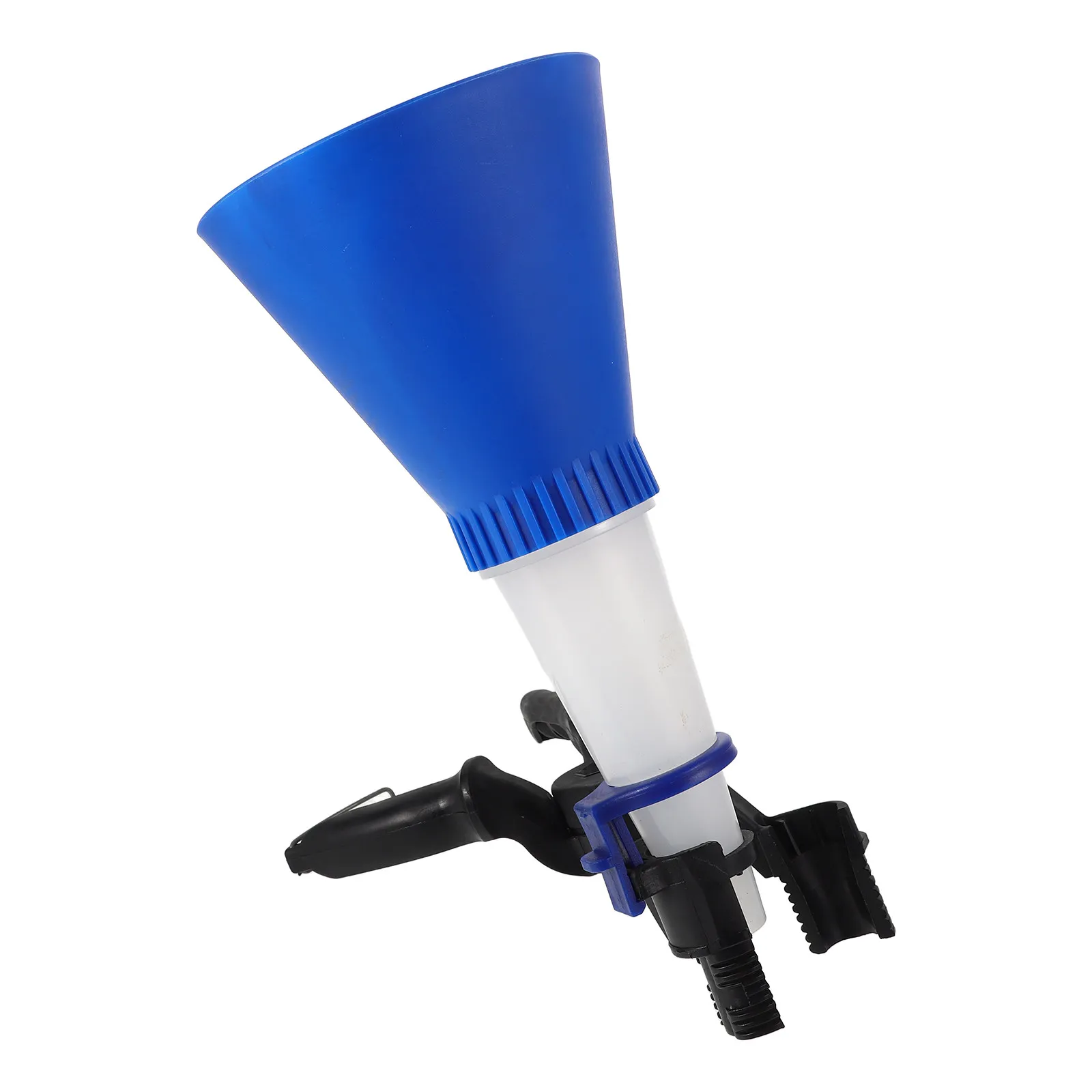Automotive Oil Filling Funnel Multi-Use Plastic Engine Oil Funnel with Clamp Wide Mouth Design for Car Generator Gas Can and