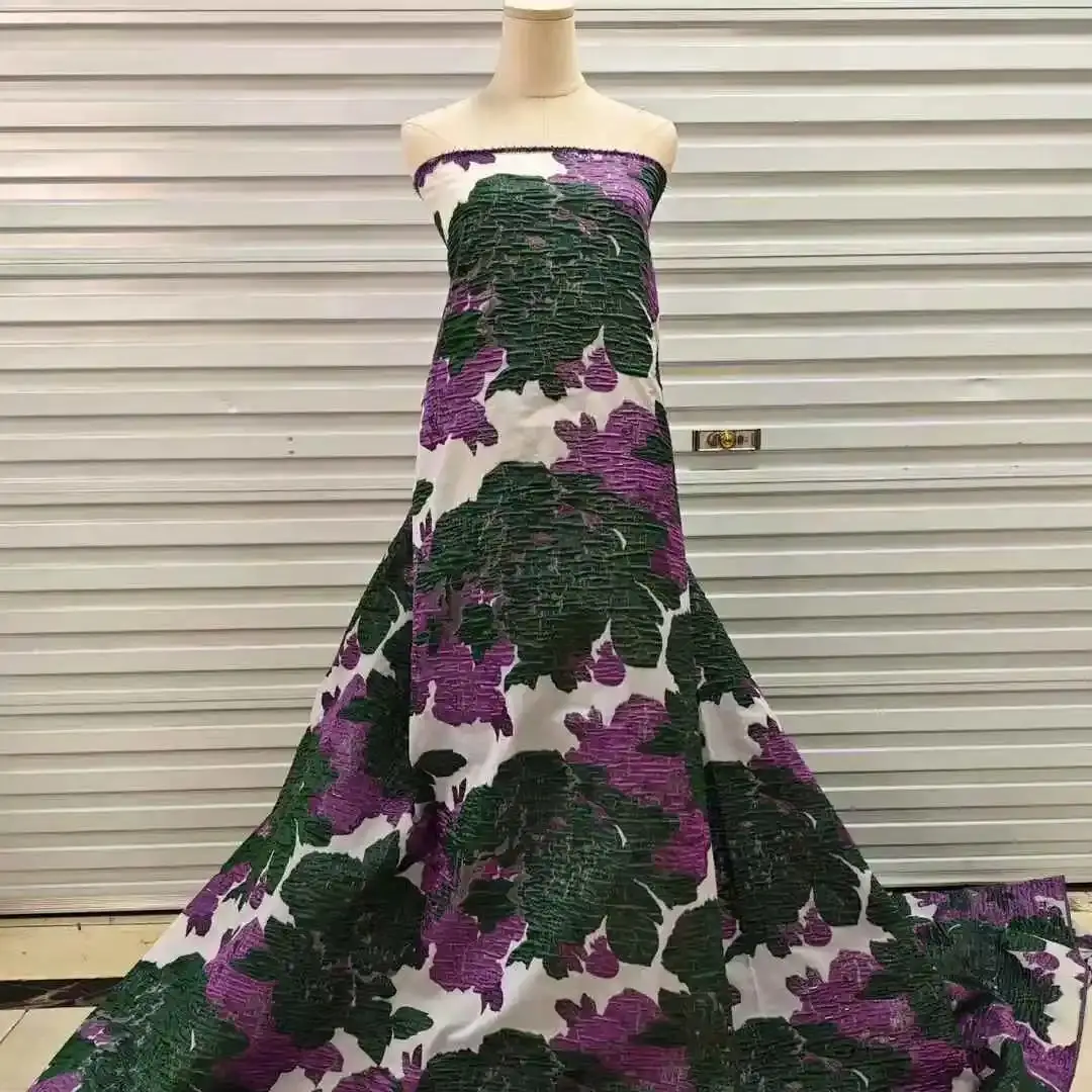 2025 African French Nigerian High End Tulle Lace Fabric 3D With Beads Sequins Mesh for Wedding Party Bride Sewing Dress