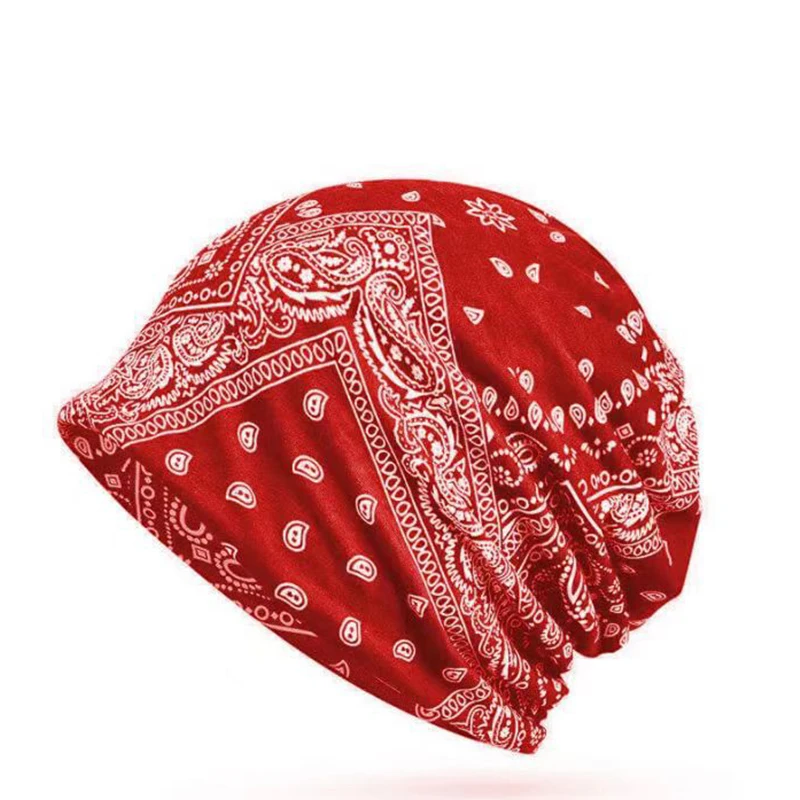 قبعة جديدة بدون إطار لحماية الأذن، غطاء رأس بنمط زهرة الكاجو، قبعة كومة مطبوعة للرجال والنساء #6