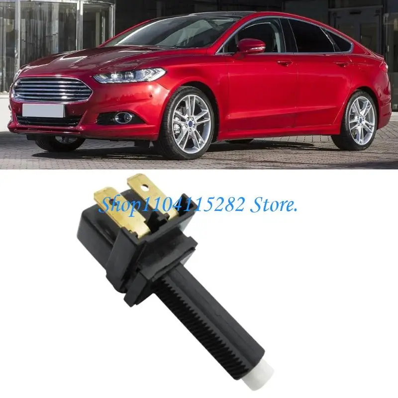Vehicle Stop Lamp Control Referencing 82FB13480AA and 34126821, with Two Blade Terminals, Threaded Mounting Stem, and Push