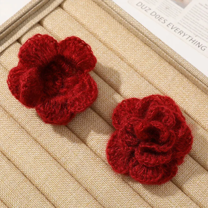 2 Stück DIY handgefertigtes, gewebtes Haarband und Haarspange aus Baumwollgarn mit Plüschgefühl, Accessoires für Kleidung und Socken – Detail 4