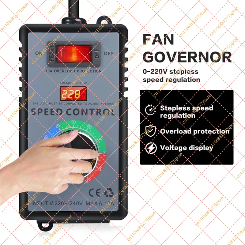 230V AC Motor Speed Controller & Frequency Converter, Max 4000W 10A with EU Plug