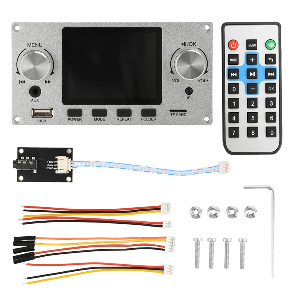 DC 5-12V 2.8 Inch TFT Color Screen Lossless Audio Decoding Board Module Support I2S Digital Audio Output Player TF USB Call