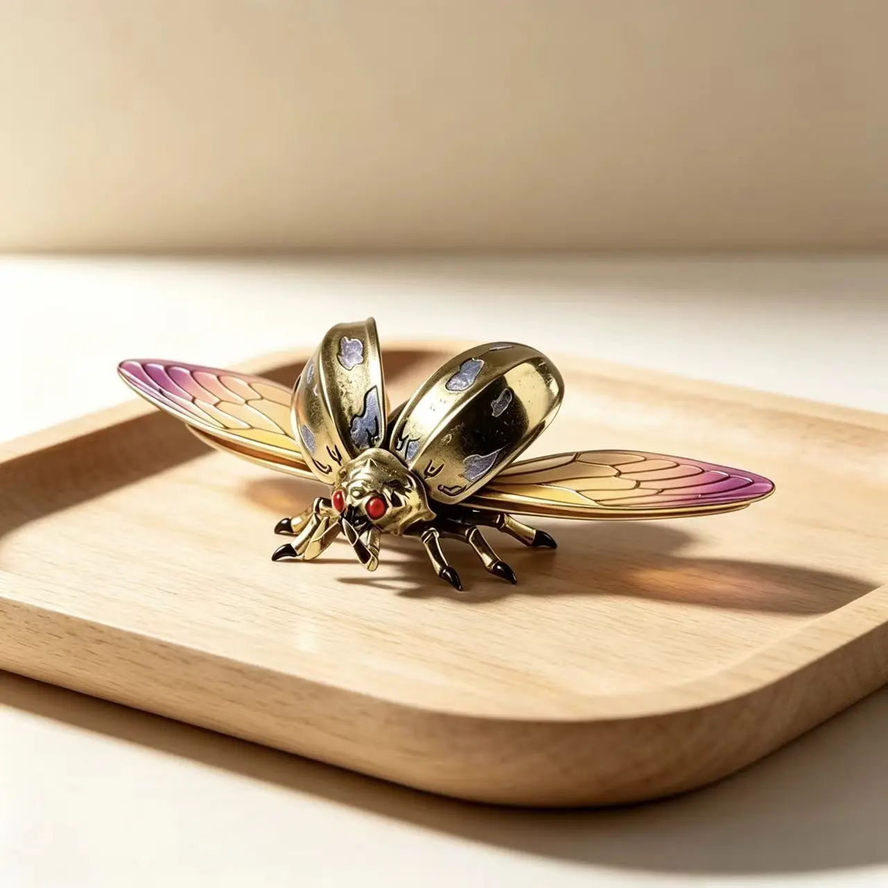 Antique Brass Insect Cicada Figurine Miniature Decoration Craft Brass Animal Statue Desktop Ornament Accessories Kawaii Decor