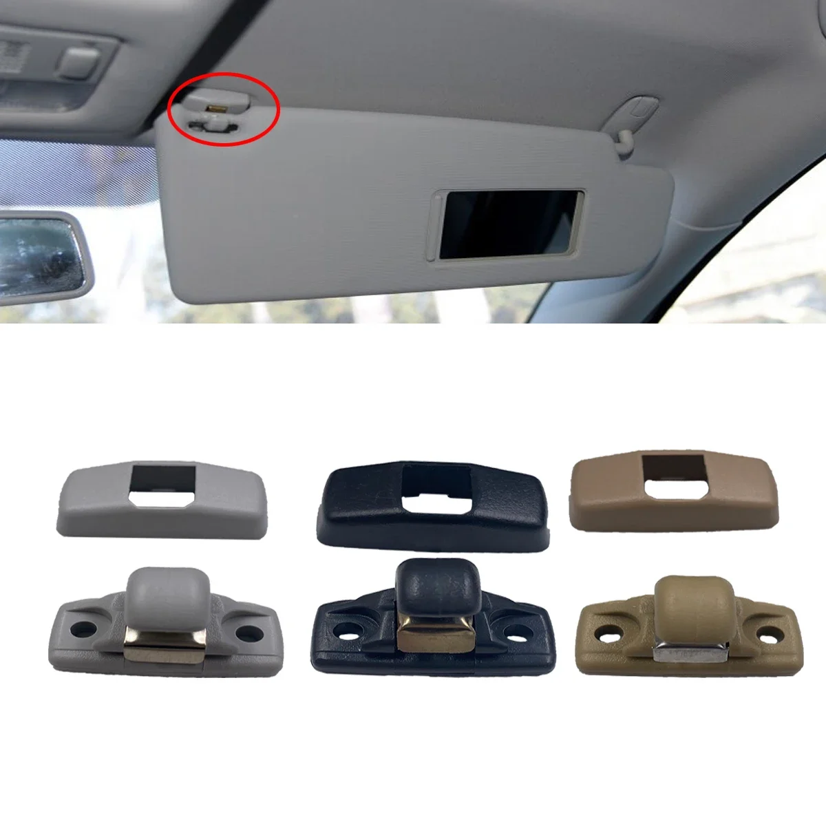 x1/x2 Sun Visor Hook Clip Bracket Hanger For VW Polo 9N Golf 4 Skoda Octavia 2 A5 Superb 1 Fabia Seat Altea Ibiza Leon 3B0857561