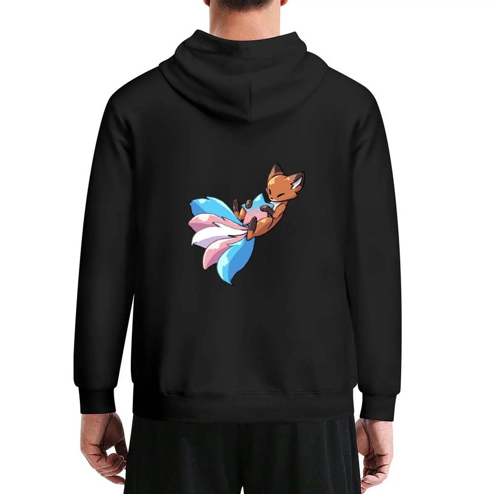 

Kitsune Says Trans Pride Hoodie men's sweat-shirt set men clothes autumn men wear hoodie man