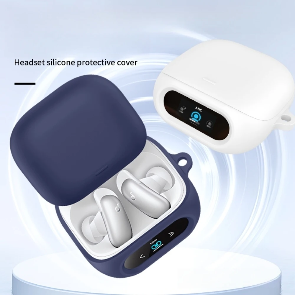 

Silicone Case for Soundcore Liberty 5 Pro Wireless Earbuds Headphones, Soft Protective Sleeve Skin Cover with Carabiner