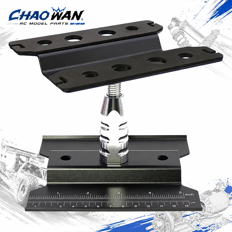 1/8 1/10 RC Car Metal Repair Work Stand 360° Rotating Assembly Platform Height Adjustable Repair Station for TRX4 Axial SCX10 II