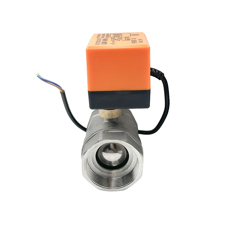 Imagem -02 - Motorizado Válvula de Esfera 220v 12v 24v 3-wire Controle Válvula de Esfera Elétrica para a Água Aço Inoxidável 11 2-way