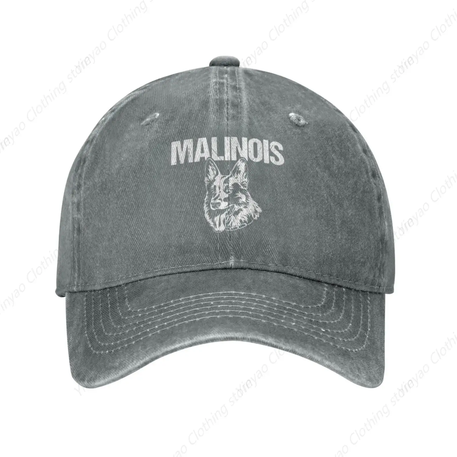 

Fun Belgian Malinois enthusiasts retro washed denim hat cool outdoor baseball cap adjustable truck dad hat