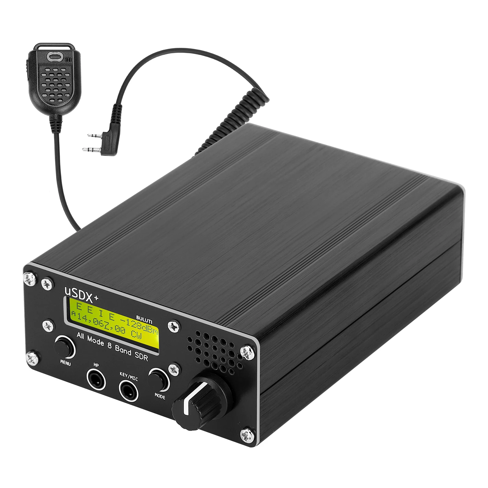 USDR uSDX+ Plus V2 10/15/17/20/30/40/60/80m 8 Bands SDR All Mode High Frequency SSB QRP Transceiver BNC Interface EU/US Plug