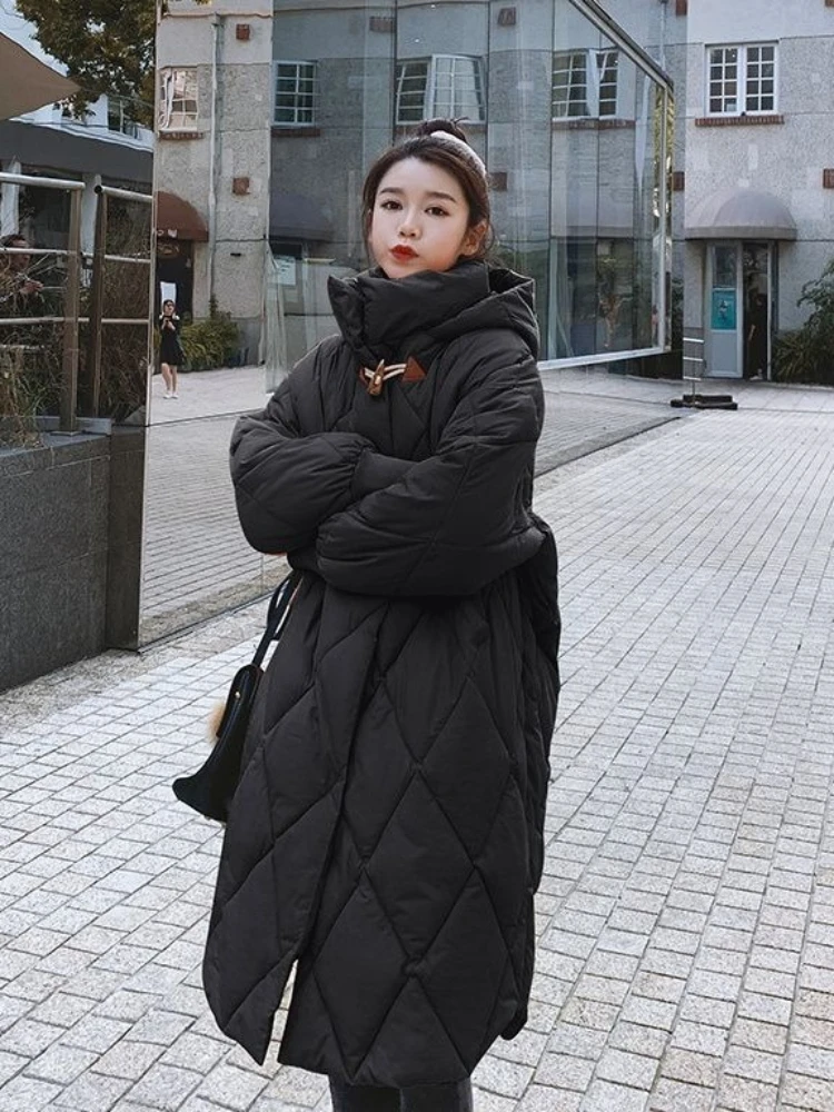 

2025 новое хлопковое пальто в корейском стиле для женщин, длинный зимний бестселлер, мягкая теплая модная верхняя одежда