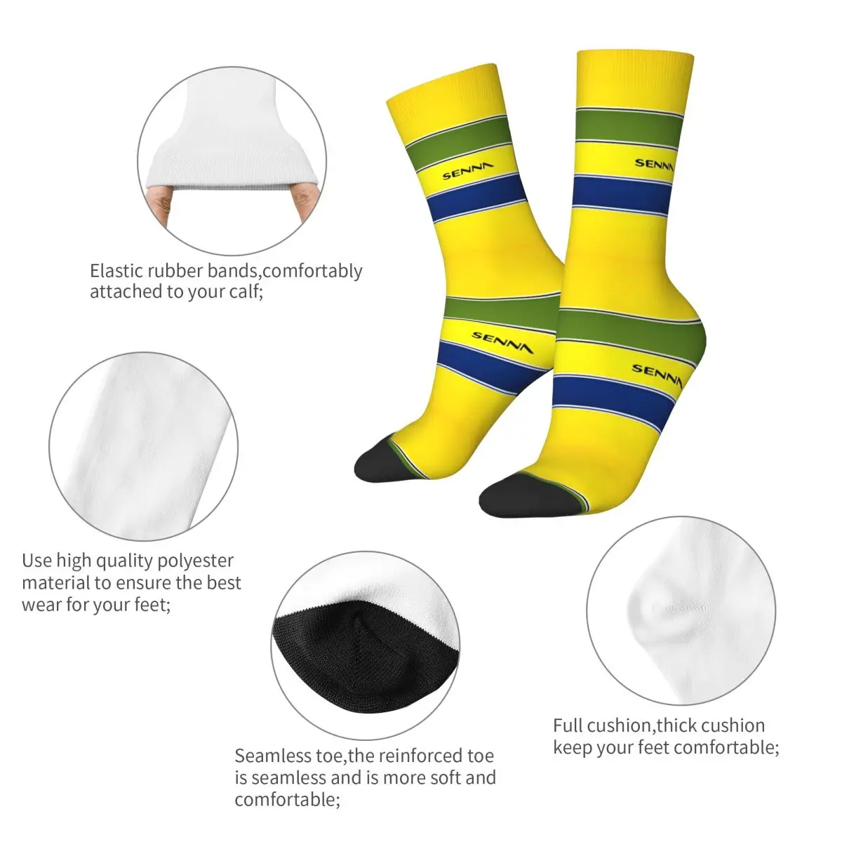 Frauen Männer Socken Ayrton Senna ayrton Rennstrümpfe Winter Moderne Qualitätssocken Benutzerdefinierte laufende antibakterielle Socken