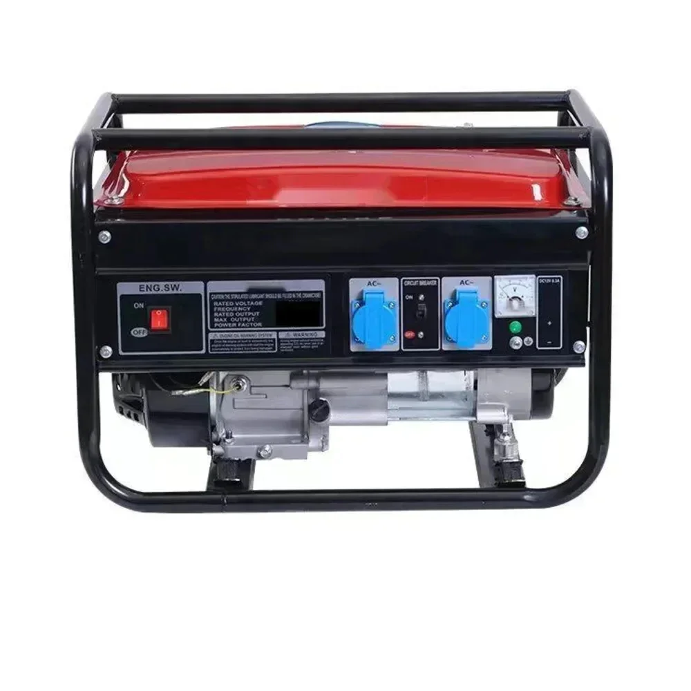 Single-phase 4 Stroke Generator Panel Dual Power Supply No Tire 220V 4KW 7HP Household Outdoor Hand Start Generator