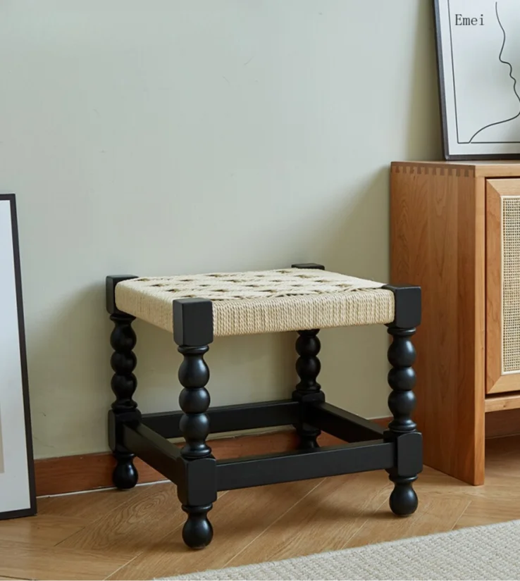 

Скандинавский ретро твердый деревянный дверной стул для сидения, табурет для смены обуви, встроенный домашний табурет для гардероба, примерочной, мягкая скамейка