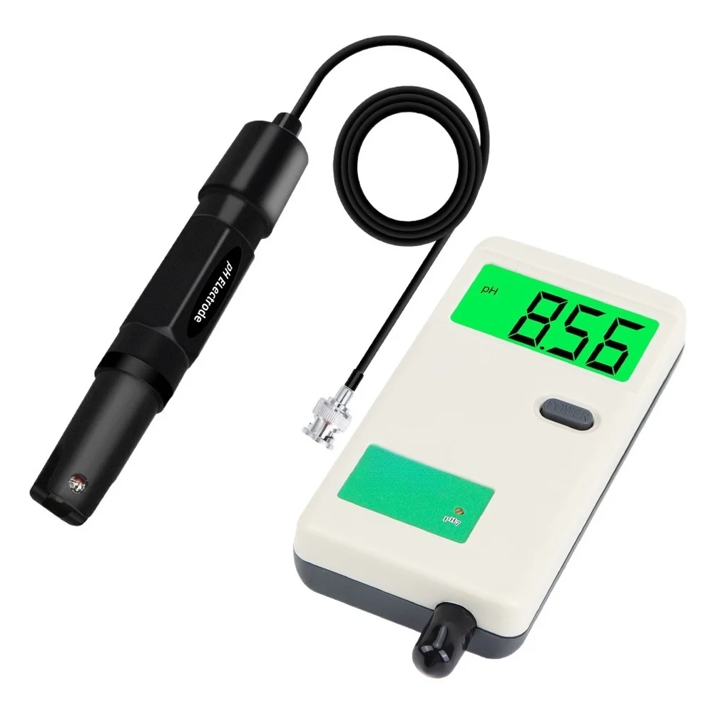 Portable LCD Digital pH Meter for Aquarium Pool Drinking Water Quality Analysis pH 3012 Tester ABS White 18.5 x 4 cm