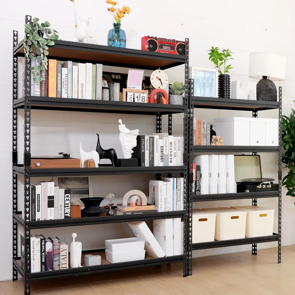 Storage Shelves 4 Tier Adjustable Garage Storage Shelving, Heavy Duty Shelving Unit Metal Storage Shelves for Warehouse Pantry