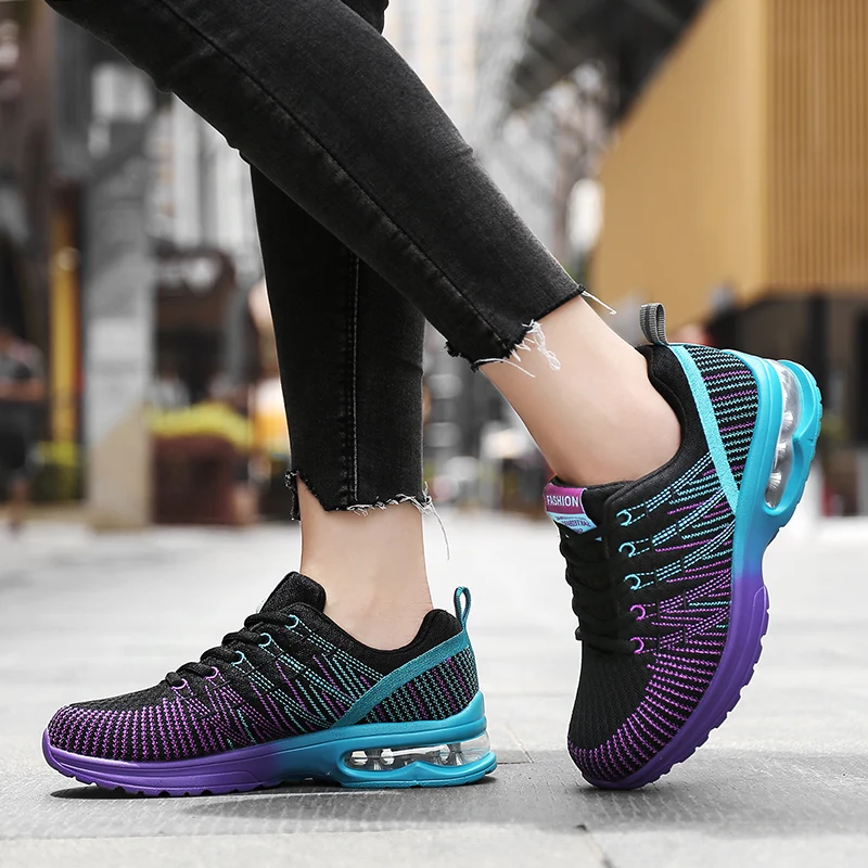 Large size sports shoes for women versatile lightweight, non slip running shoes for women, breathable flat bottomed casual shoes