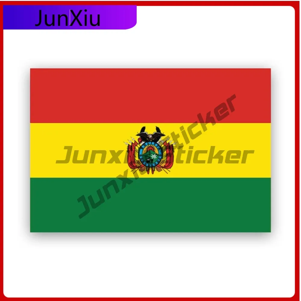 

Bolivian Flag Sticker Weather Resistant Sun Resistant Funny For Bumper Truck Laptop Easy Apply Removable Decoration Anime Style